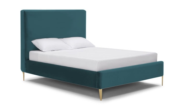 Blue Oliff Mid Century Modern Bed - Cody Pacific - Queen - Image 0