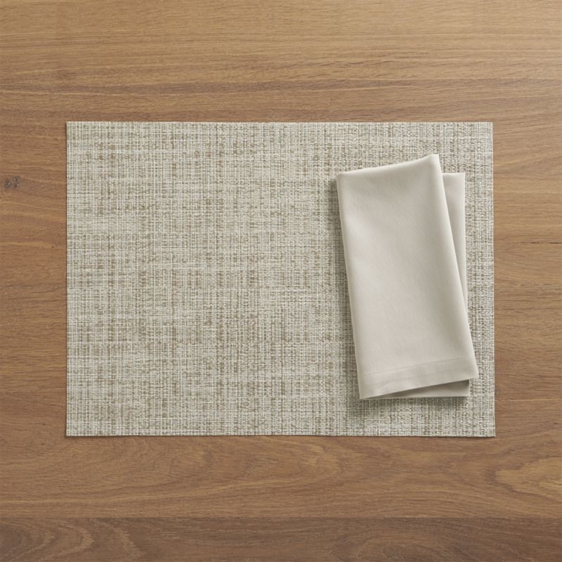 Chilewich ® Rectangular Crepe Neutral Easy-Clean Vinyl Placemat - Image 2