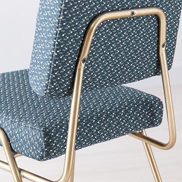 Wire Frame Dining Chair, Morse Dot, Indigo, Light Bronze - Image 2
