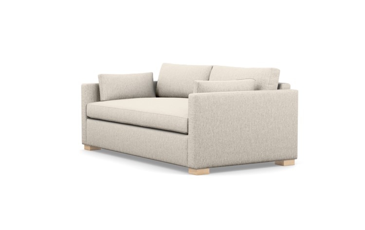 Charly Sofa with Wheat Fabric, Natural Oak legs, and Bench Cushion - Image 4