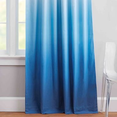 Ombre Blackout Curtain, 108", Navy - Image 0