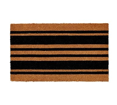 Stripe Doormat, 18x30, Black - Image 0