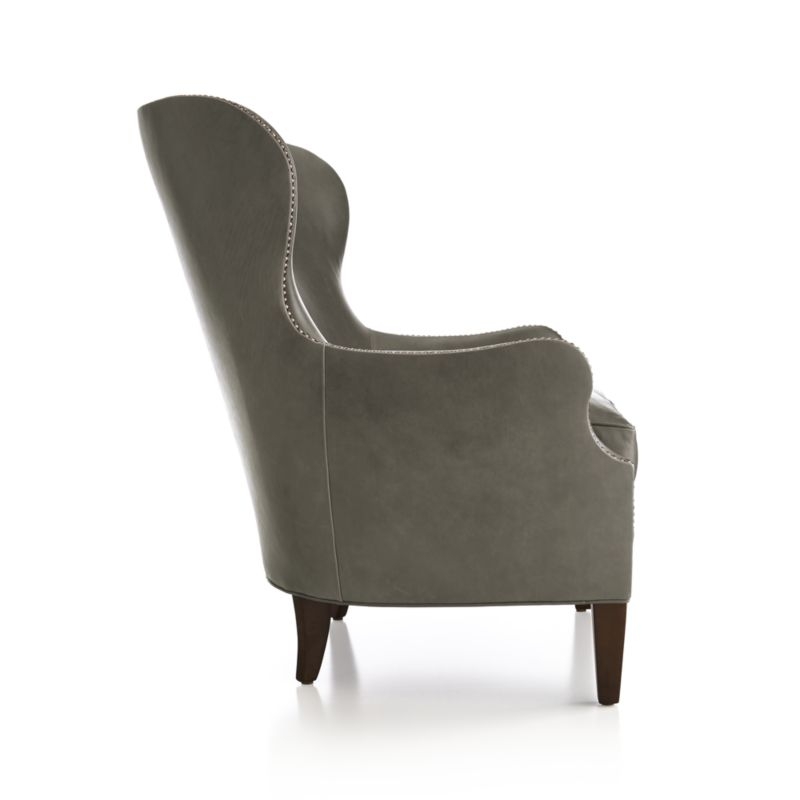 Brielle Nailhead Leather Wingback Chair - Image 6