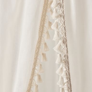 Fabric Canopy With Tassels, 24", Ivory - Image 4