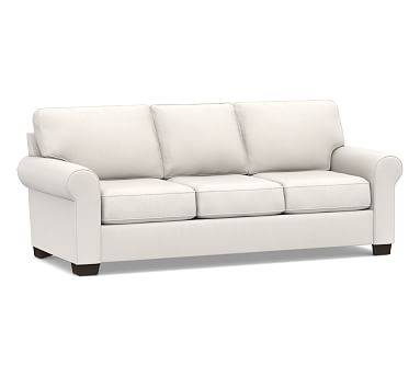 Buchanan Roll Arm Upholstered Grand Sofa 93.5", Polyester Wrapped Cushions, Sunbrella(R) Performance Chenille Salt - Image 2