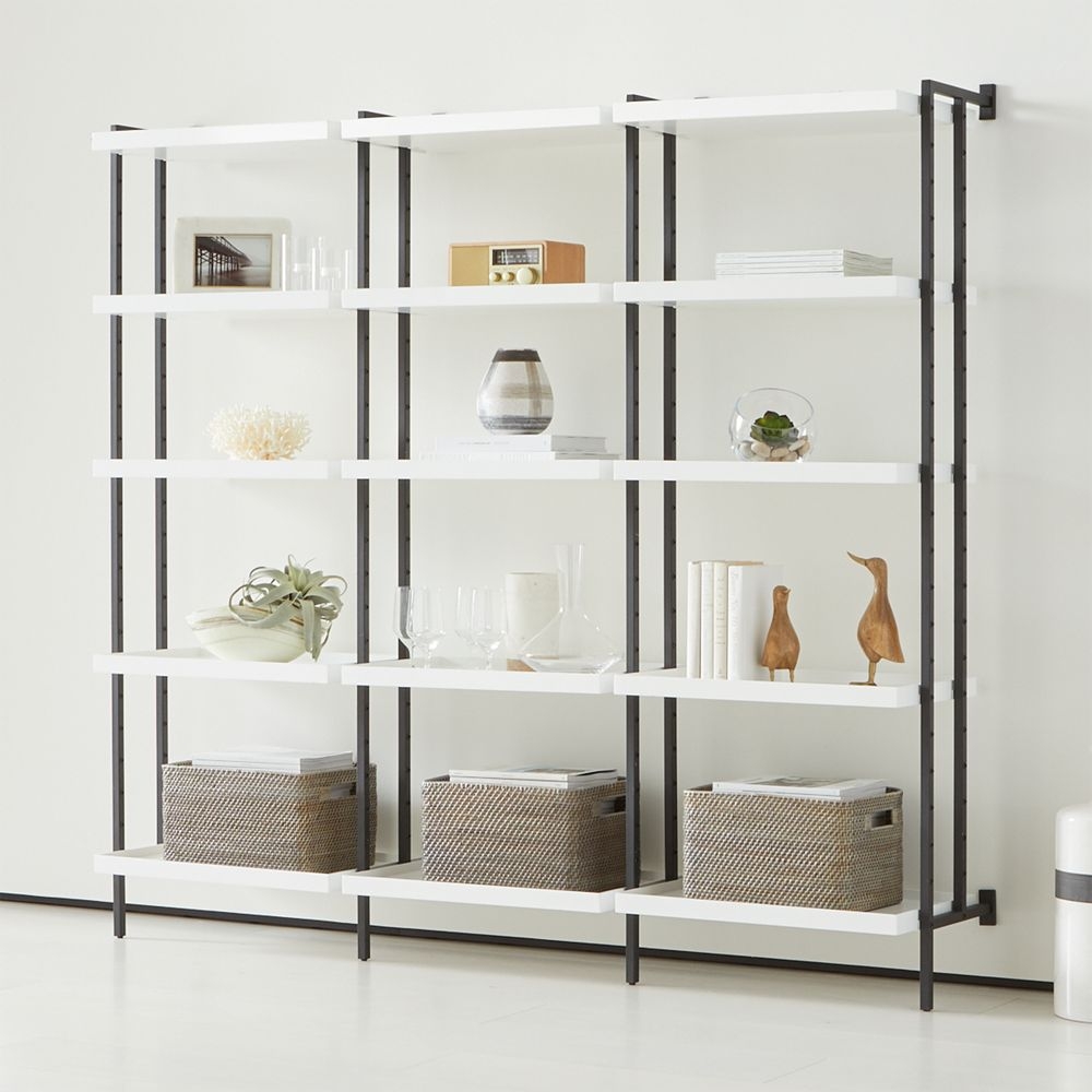 Flex Modular Triple 24" 5-Shelf Bookcase - Image 0