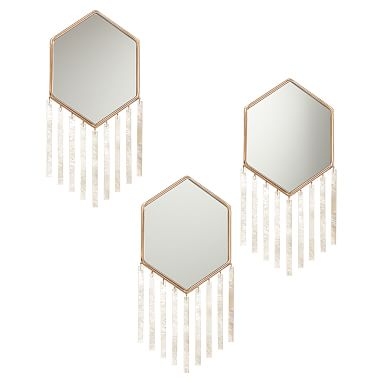 Capiz Strip Mirrors, Set of 3 - Image 0