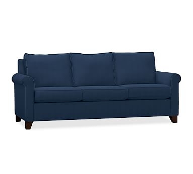 Cameron Roll Arm Upholstered Sofa 88", Polyester Wrapped Cushions, Performance Everydayvelvet(TM) Navy - Image 2