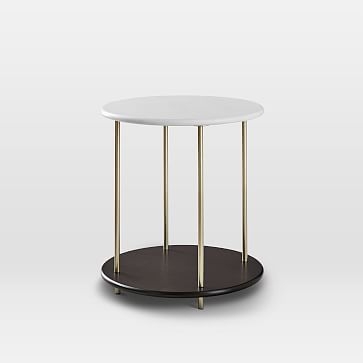 Tiered Side Table, Quartz/Dark Mineral - Image 2