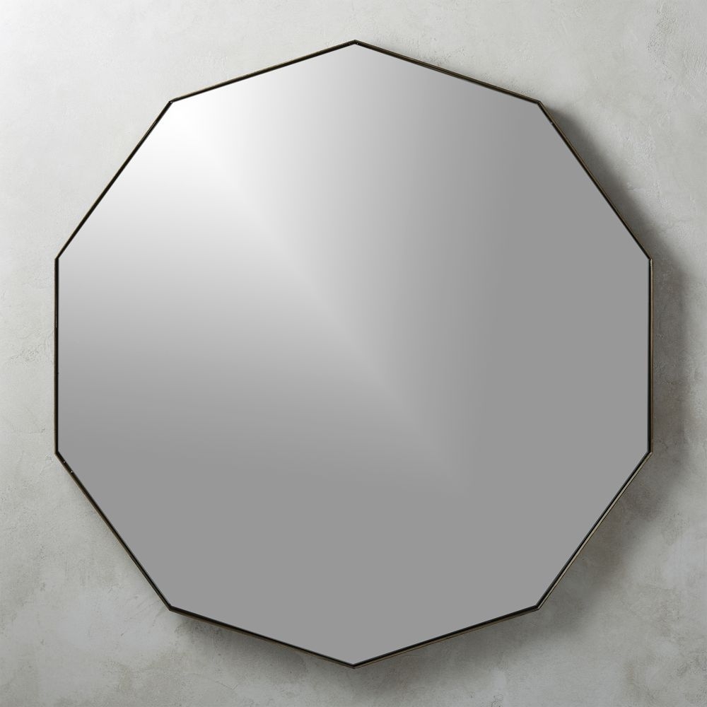 Geo Brass Geometric Wall Mirror - Image 0