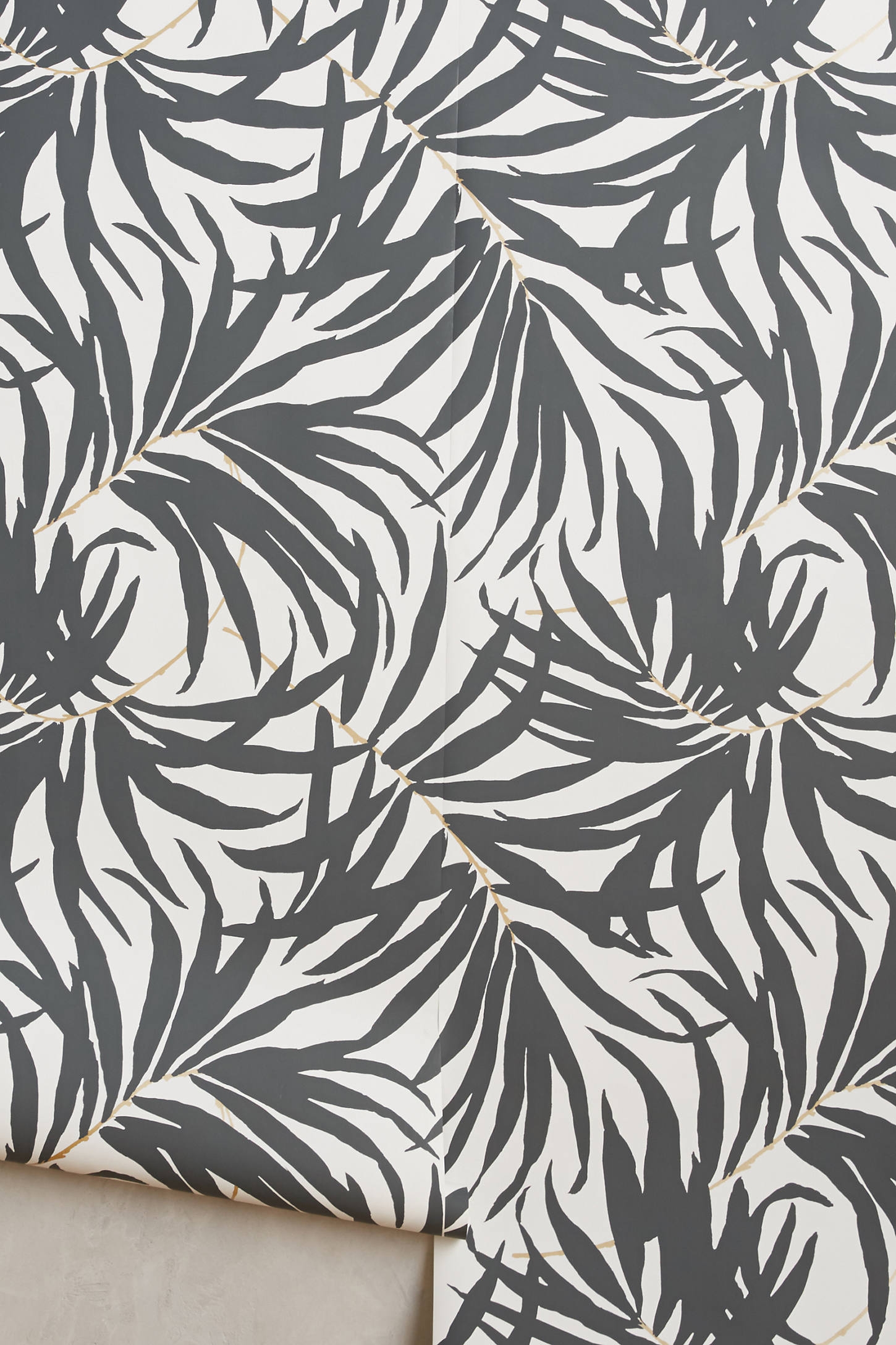 Frond Silhouette Wallpaper By York Wallcoverings in Grey - Image 0