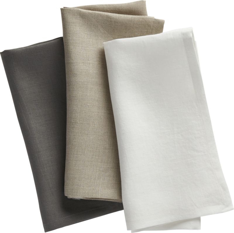 Bolt White Linen Napkin Set of 4 - Image 6