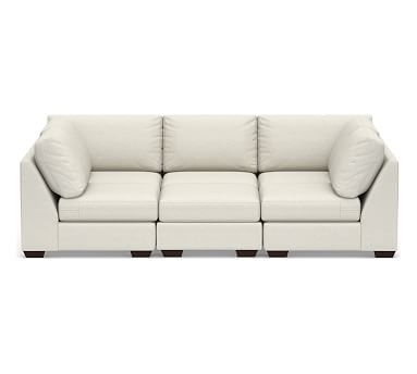 Big Sur Upholstered Pit Sectional, Down Blend Wrapped Cushions, Performance Boucle Oatmeal - Image 0