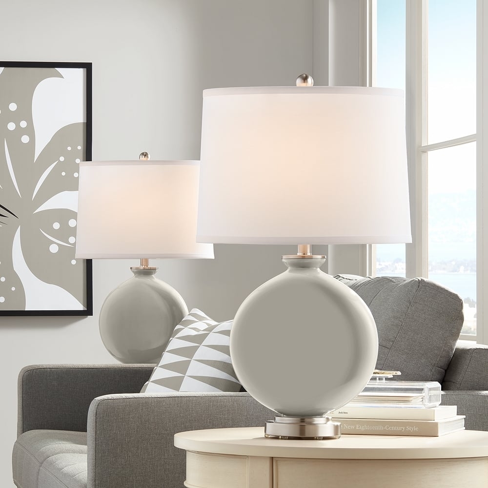 Color Plus Carrie 26 1/2" High Requisite Gray Table Lamps Set of 2 - Image 0