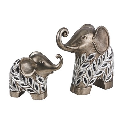 Llana Decorative Elephants 2 Piece Figurine Set - Image 0