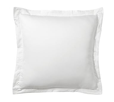 700 Thread Count Sateen Sham, Euro, White - Image 2