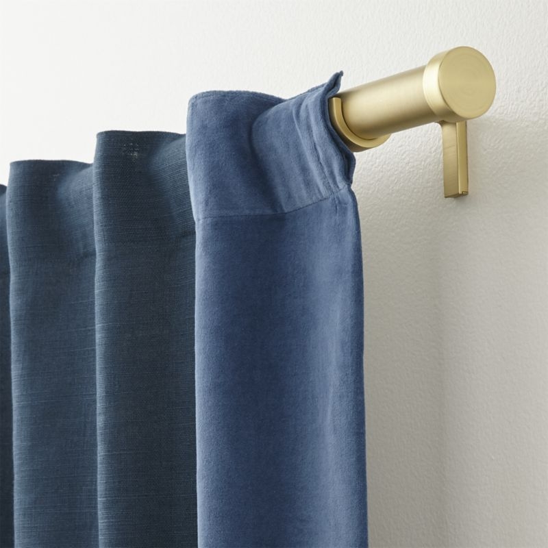 Ezria Blue Linen Curtain Panel 48"x108" - Image 3
