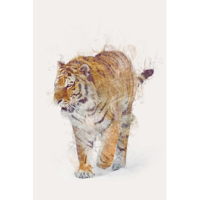 'The Tiger' Vertical Graphic Art on Wrapped Canvas - Image 0