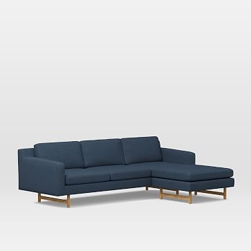 Eddy 3 Seater Flip Sectional, Chenille Tweed, Nightshade - Image 2