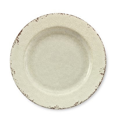 Rustic(R) Outdoor Melamine Dinner Plates, Set of 4, Ivory - Image 0