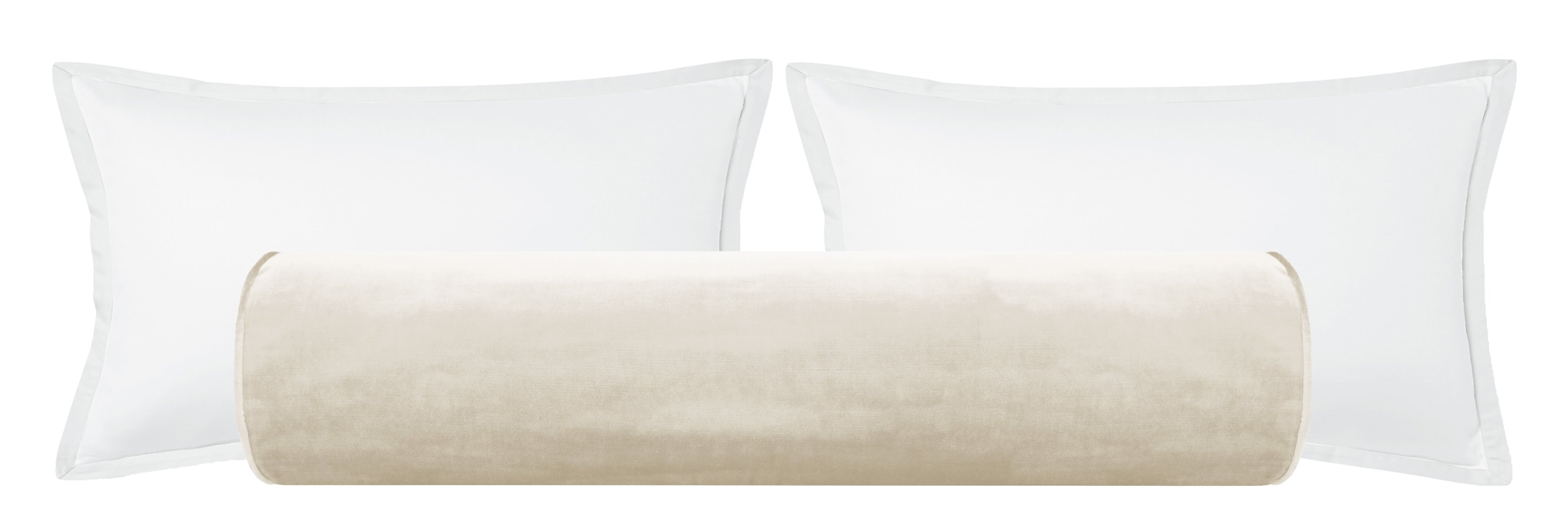 THE BOLSTER :: FAUX SILK VELVET // ALABASTER - Sample 4" X 4" - Image 0