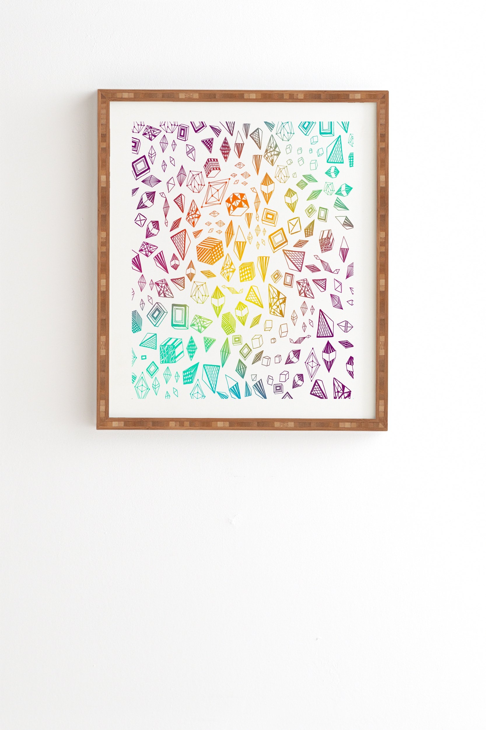 Iveta Abolina Colorful Crystals Framed Wall Art - 11" x 13" - Image 0