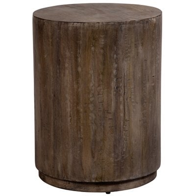 Perez Solid Wood Drum End Table - Image 0