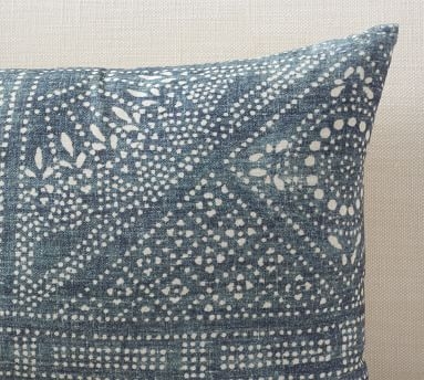 Hester Print Filled Pillow, 14x20", Blue - Image 1