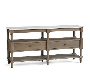 Alexandra Marble Console Table, Gray Wash - Image 0
