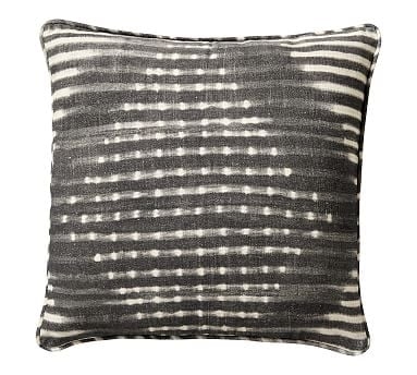 Shibori Diamond Pillow, Gray, 20" - Image 0