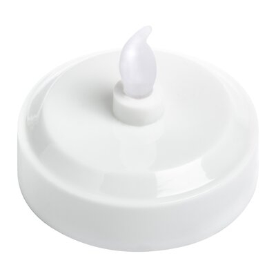 Flameless LED Color-Changing Jumbo Tea Light Candle, 2.62" X 2", White - Image 0