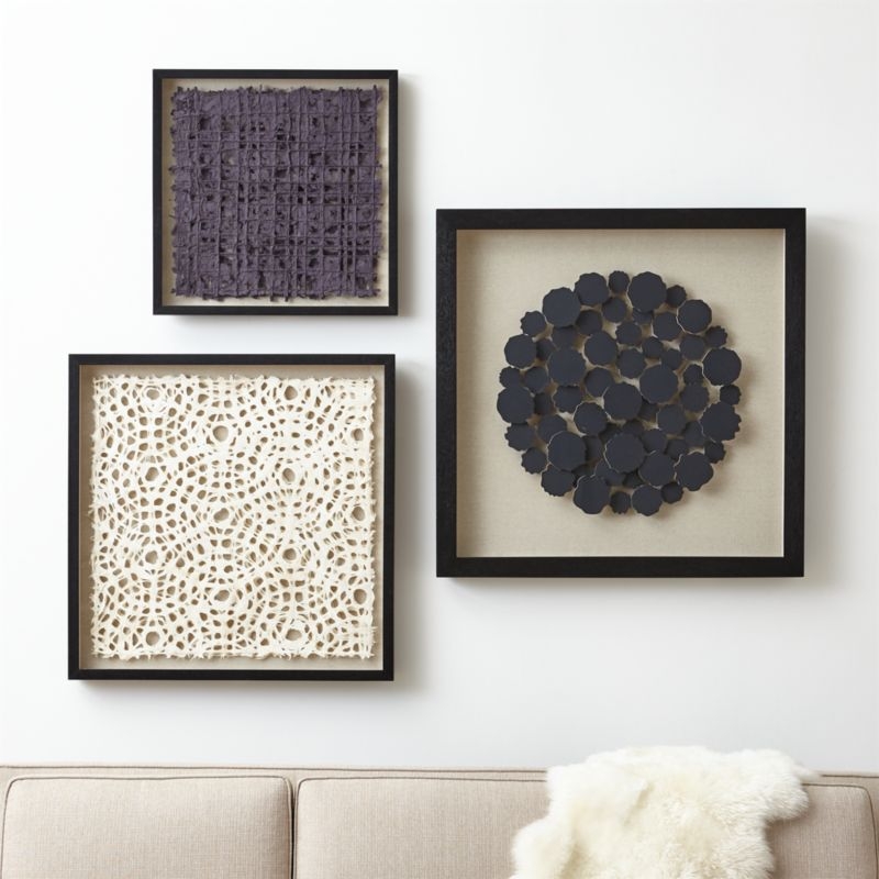 "Natural Circles" Framed Hand-Crafted Paper Wall Art 31.5"x1.8" - Image 4
