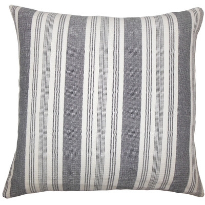 Reiki Striped Cotton Throw Pillow - Image 0