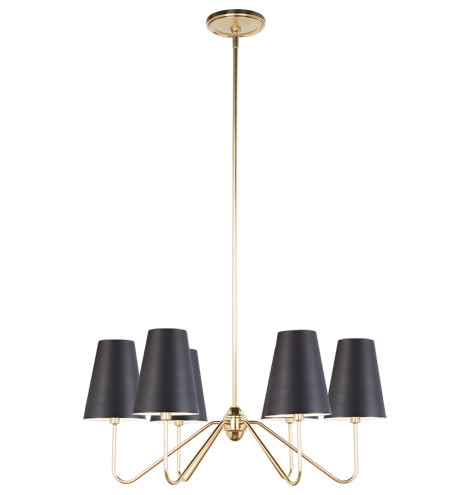 Berkshire 6-Arm Chandelier with Metal Shades - Image 1