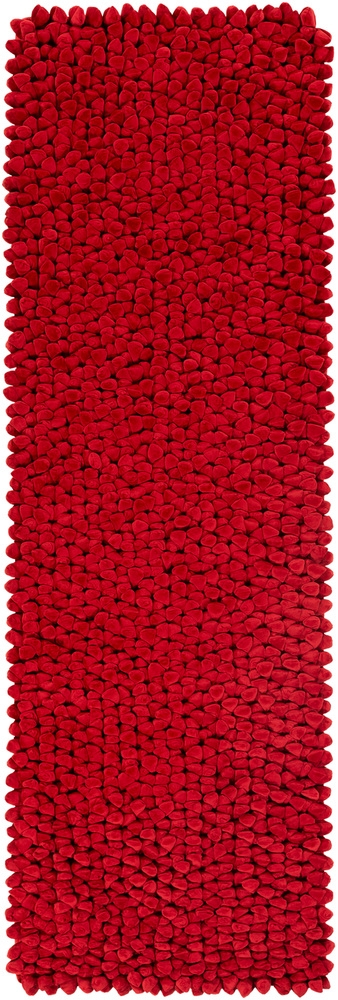 Nestle Red Indoor 2'6" x 8' Handmade Rug - Image 1