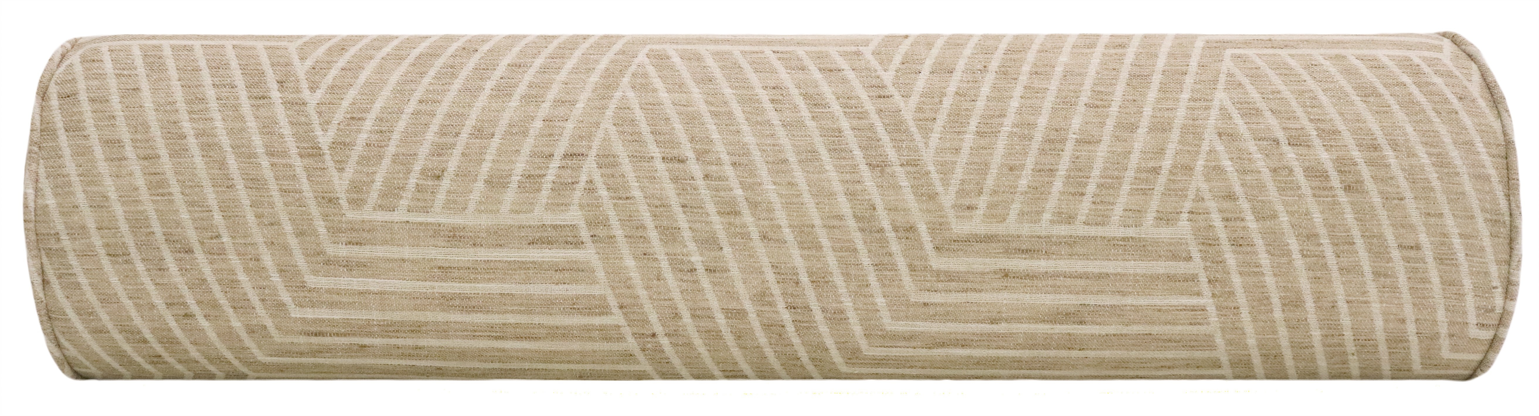 THE BOLSTER :: LABYRINTH LINEN // NATURAL - QUEEN // 9" X 36" - Image 3