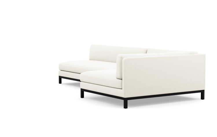 Jasper Right Sectional with White Ivory Fabric and Matte Black legs - Image 4