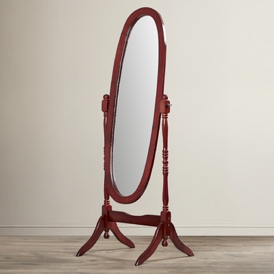 Oval Wood Floor Mirror - Image 0