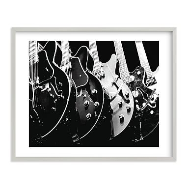 Guitars, Monochrome Framed Art by Minted(R), 16"x20", Gray - Image 0