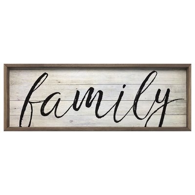 'Family' Picture Frame Textual Art on Wood - Image 0