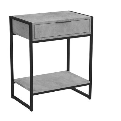 Street Metal End Table with Storage - Image 0