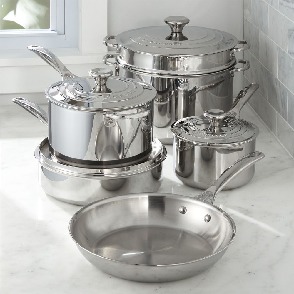 Le Creuset ® Signature Stainless Steel 10-Piece Cookware Set - Image 0