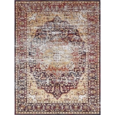 Koury Beige/Red Area Rug - Image 0