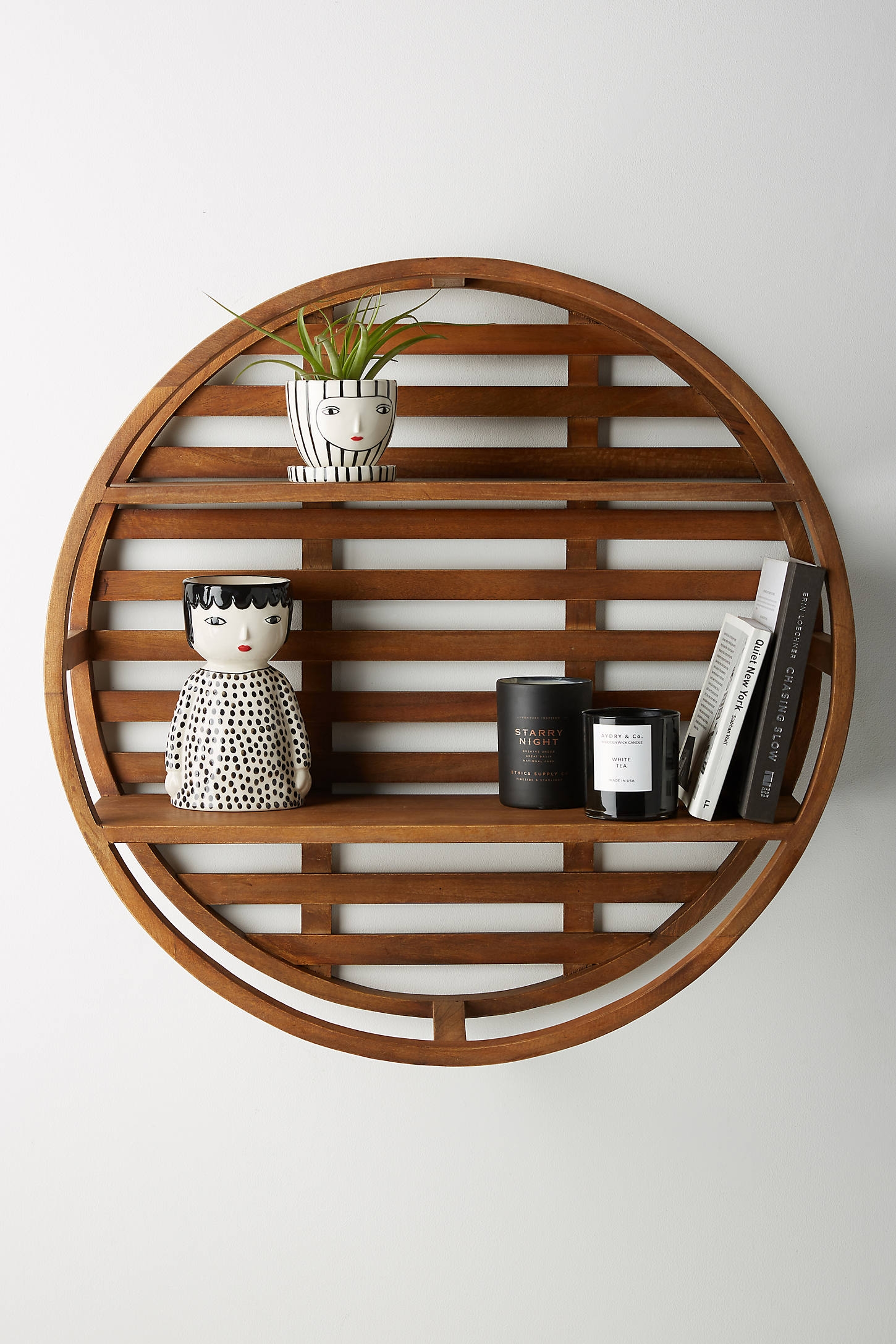 Wooden Wheel Shelving Unit By Anthropologie in Brown - Image 0