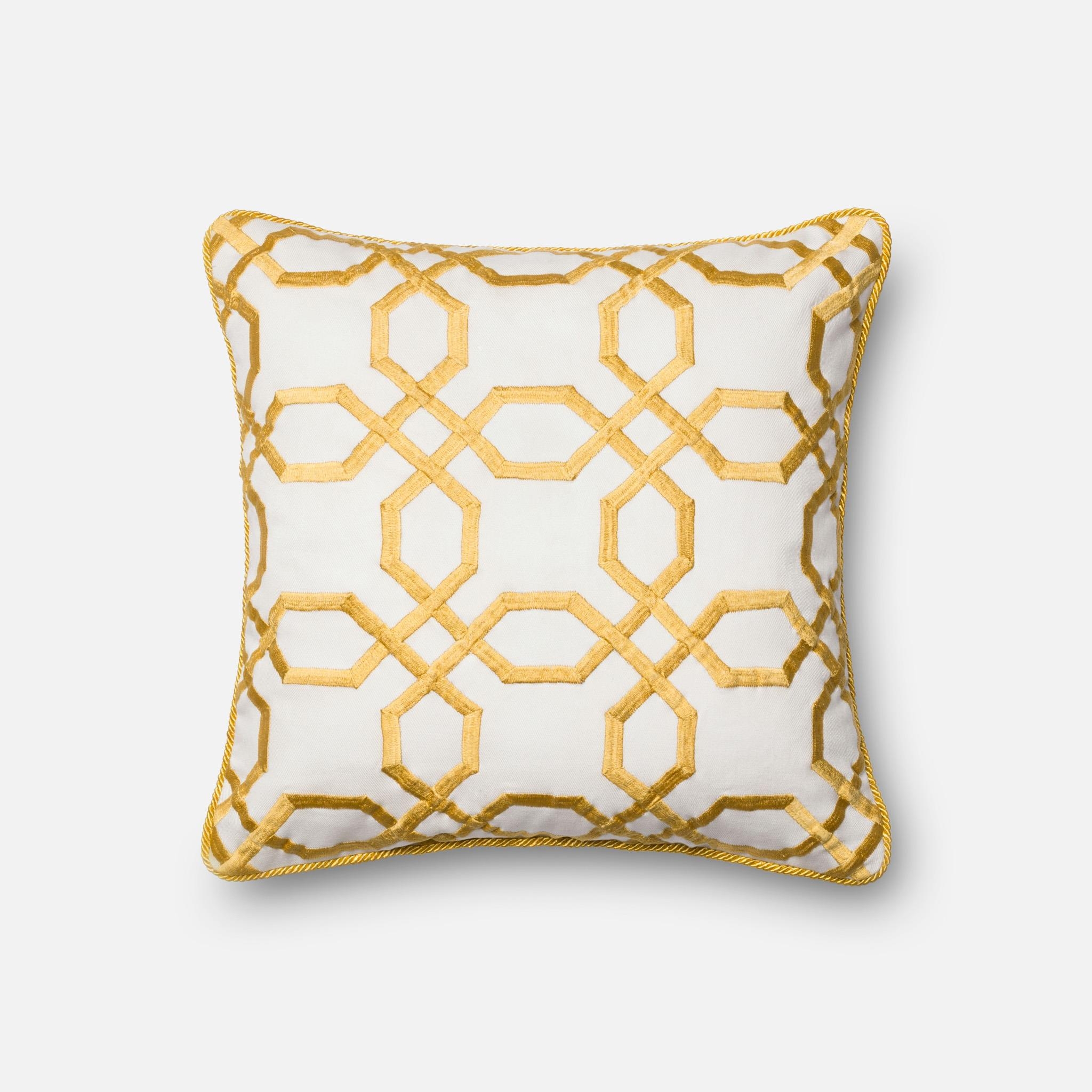 PILLOWS - YELLOW / WHITE - 18" X 18" Cover Only - Image 0