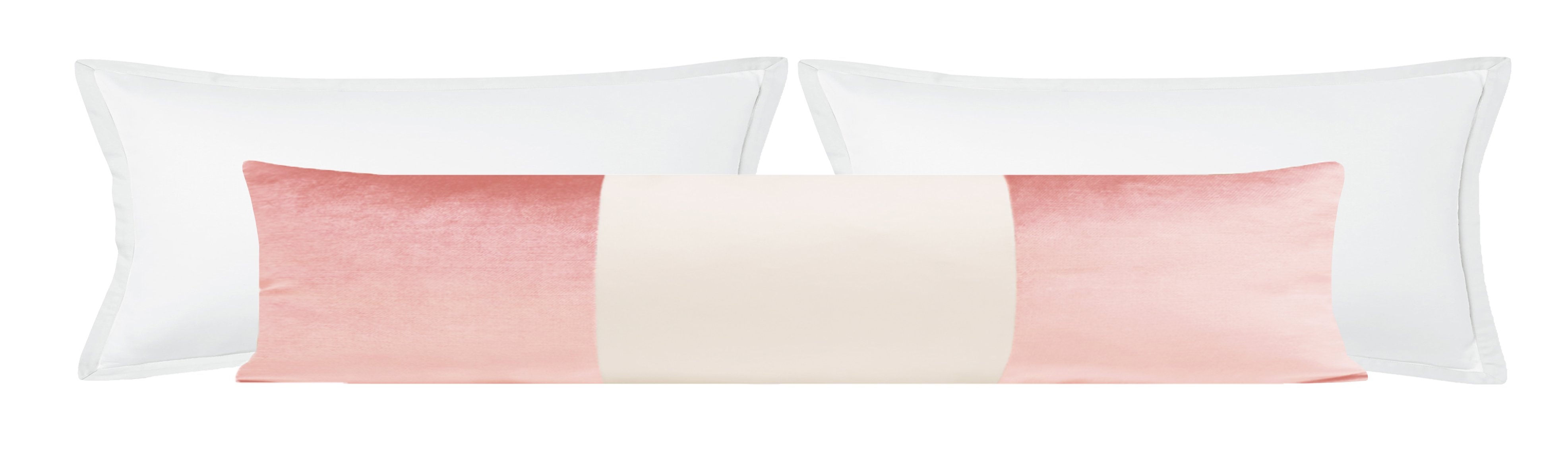 THE XL LUMBAR :: COLORBLOCK FAUX SILK VELVET // PINK PEONY - Sample 4" X 4" - Image 0