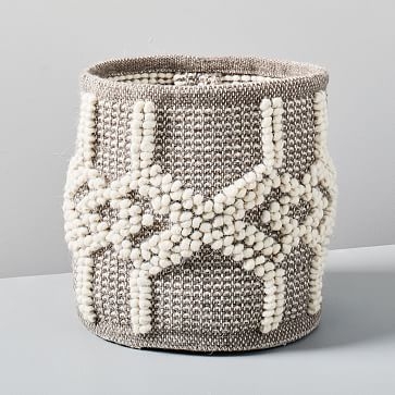Sweater Knit Basket, Gray - Image 0