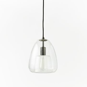 Duo Walled Pendant, Single, Black Oxide/Clear - Image 2