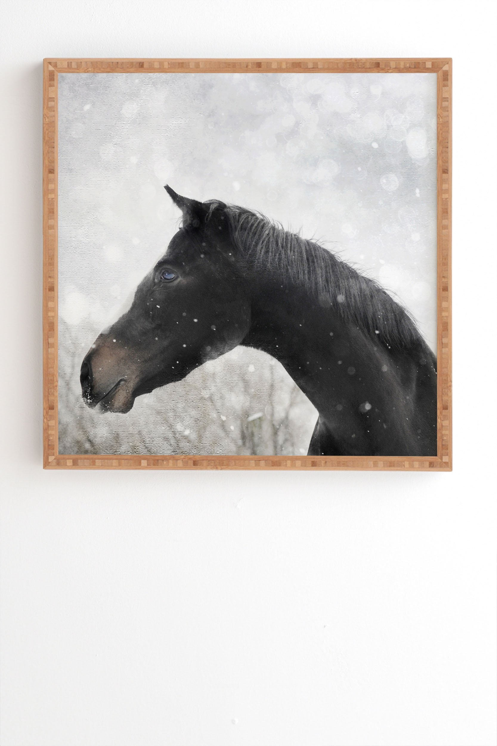 Chelsea Victoria Winter Horse Framed Wall Art - 30" x 30" - Image 0