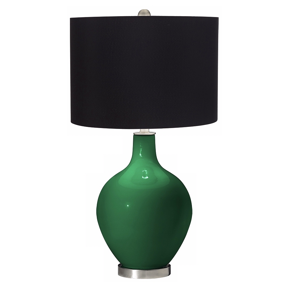 Greens Black Shade Ovo Table Lamp - Style # 28P51 - Image 0